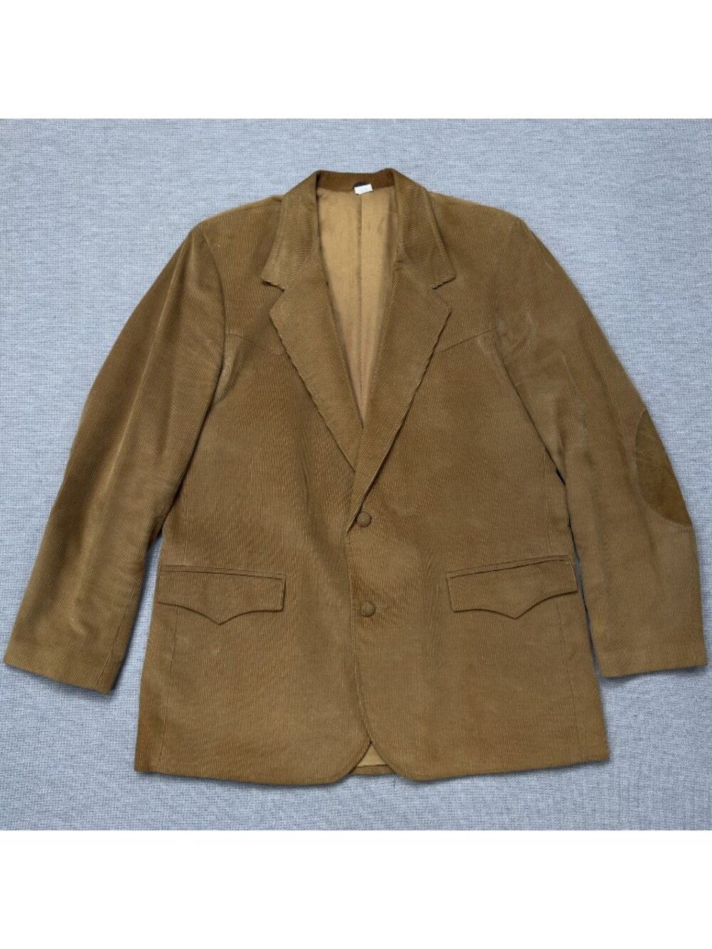 Vintage Pioneer Wear Corduroy Suit Jacket Mens Size 48 Brown Blazer Elbow Patch
